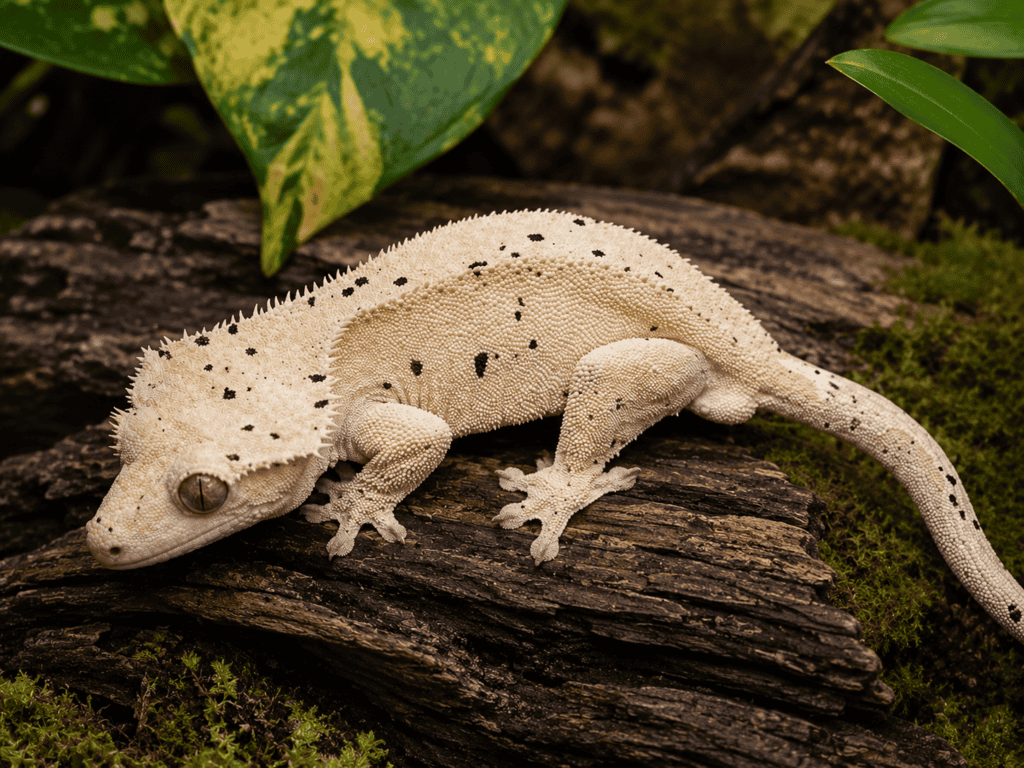 final male gender crested gecko cream dalmatian